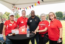 With Sennur Ulukus, Samuel Graham, Alison Flatau, and Jennifer Schwartz at Engineering Tailgate in October 2024